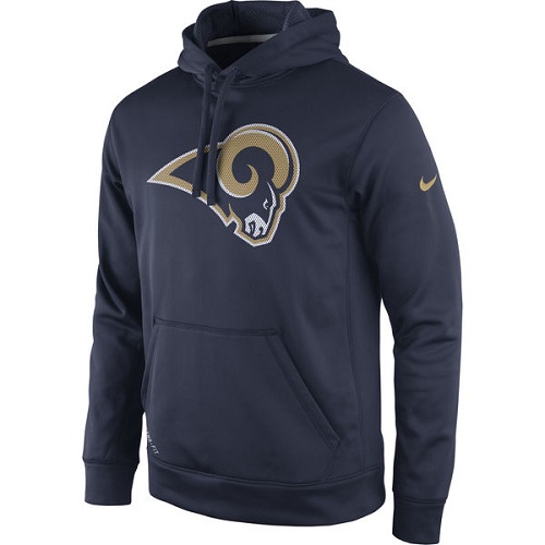 NFL Los Angeles Rams Nike Practice Performance Pullover Hoodie - Navy